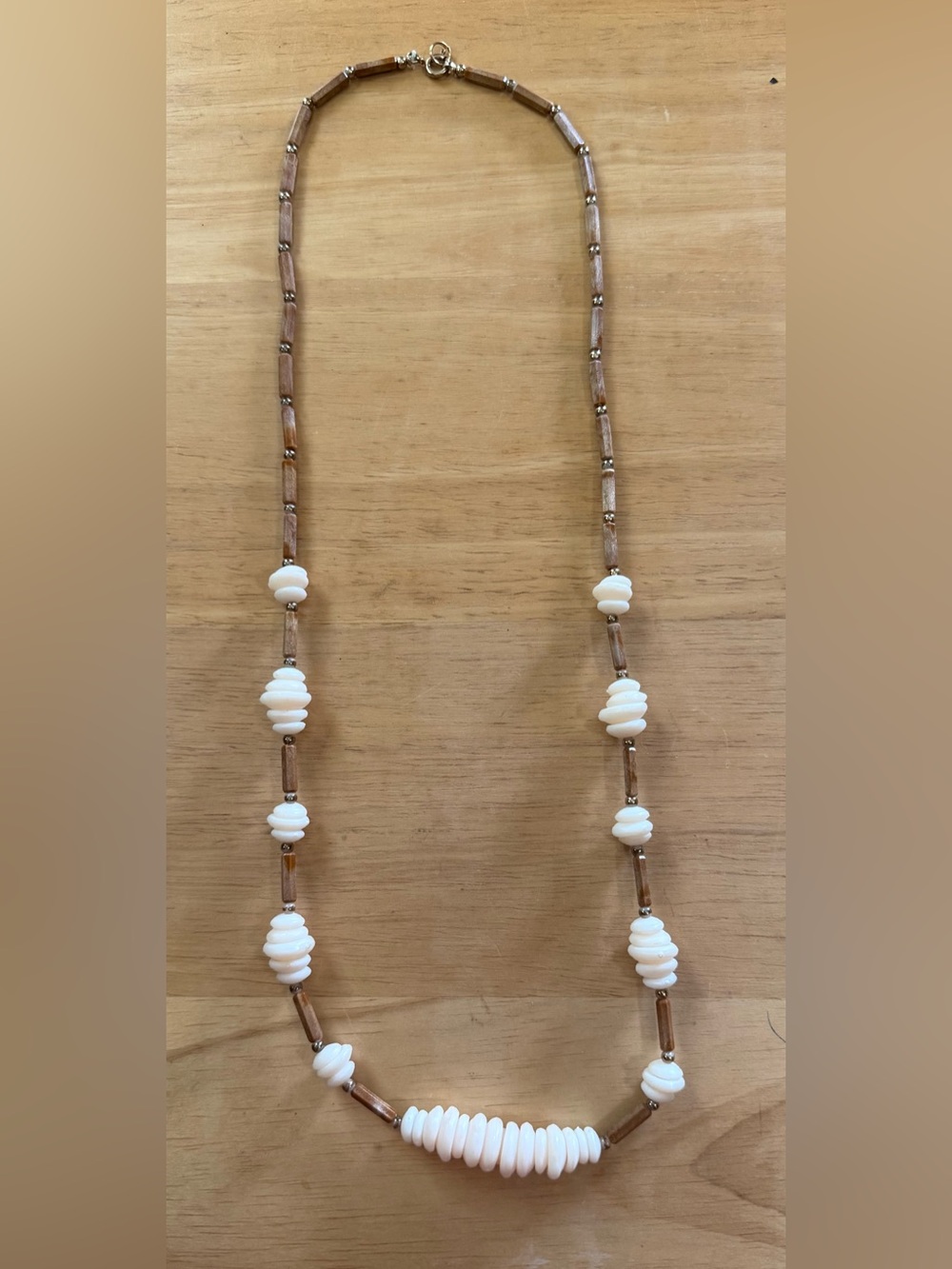 Vintage “Corn Cob” Beads Paired with Wooden Spacers